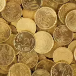 A pile of gold coins