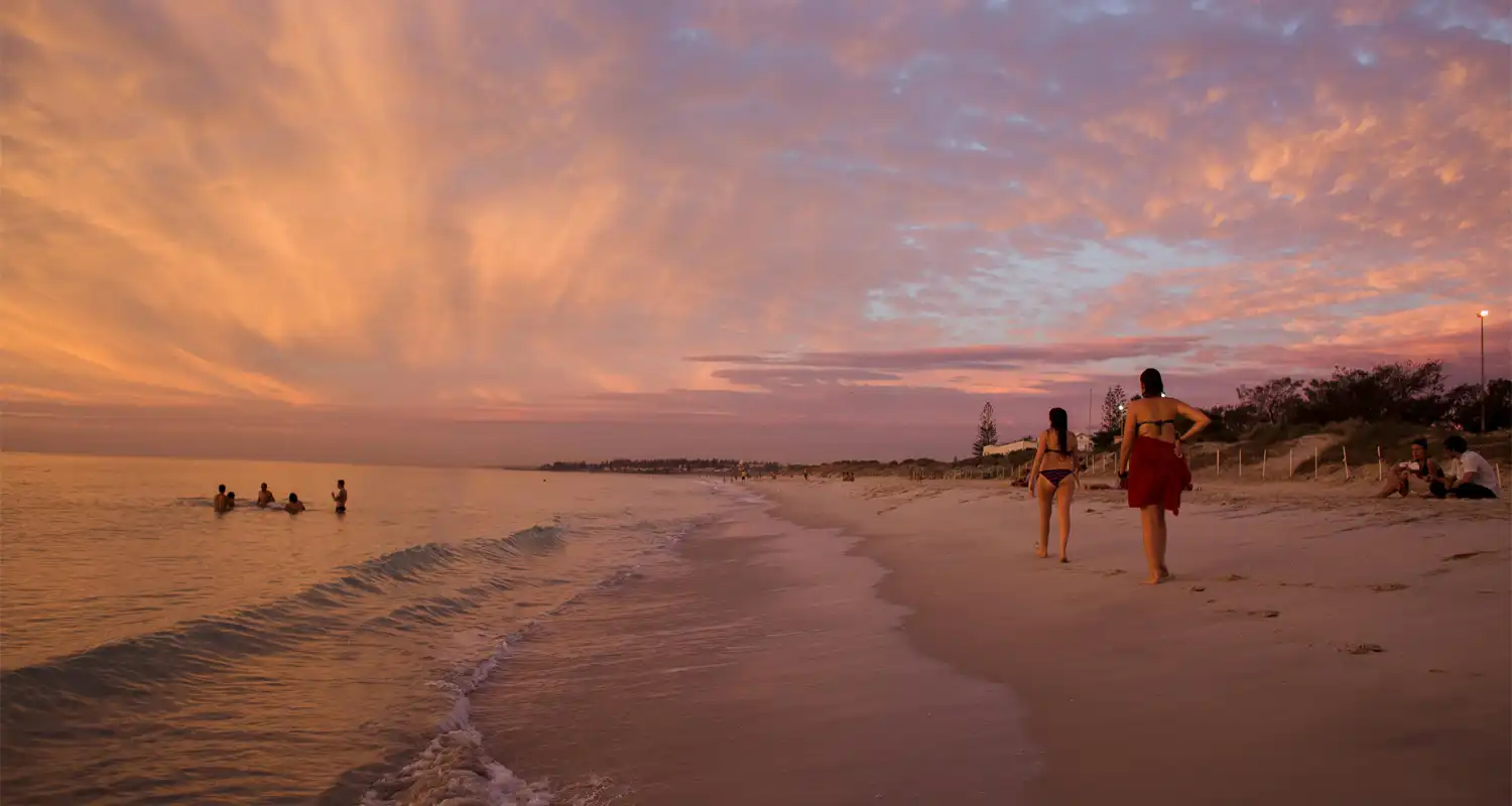 People walking on a beach