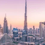 Image of very tall buildings over the city of Dubai