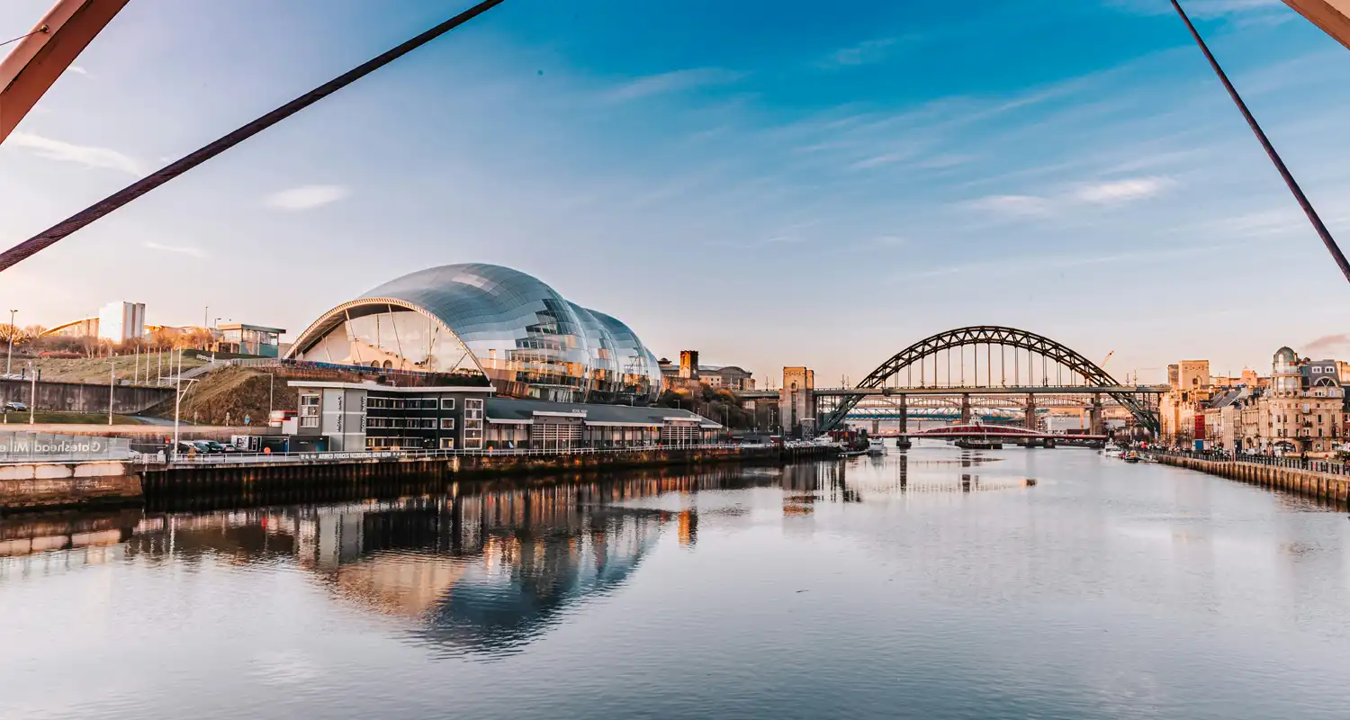 Image of the river Tyne with a bridge in distance