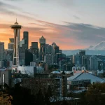 Image of the Seattle city skyline with Mount Rainier in the background