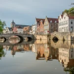 Buildings on a canal side