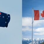 Composite image of Australia and Canadian flags