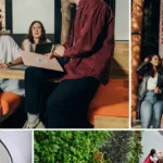 Collage of scenes from a university campus