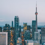 Skyscrapers in a modern city